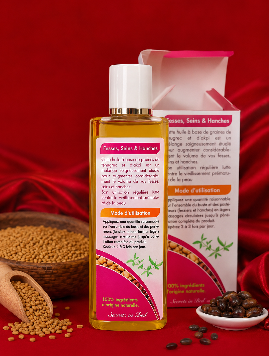 Huile Fenugrec & Akpi – Fesses, Seins & Hanches